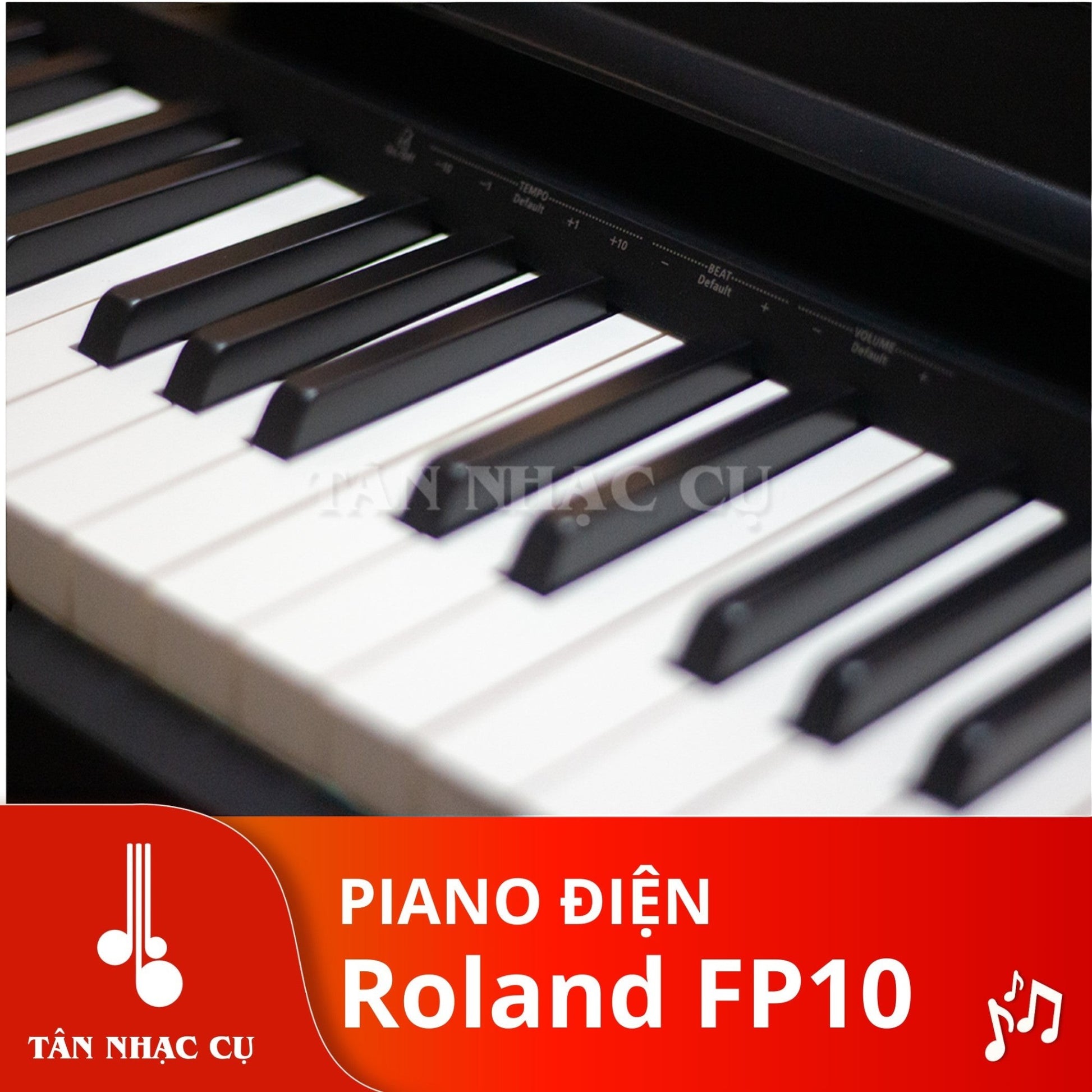Bàn phím PHA-4 Standard trên đàn piano điện Roland FP10 tại TÂN NHẠC CỤ với thiết kế phím đen trắng tinh tế