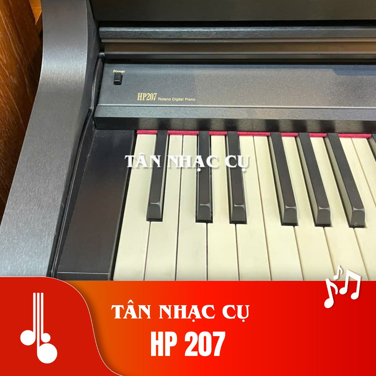 Bàn phím đàn piano điện TÂN NHẠC CỤ Roland HP207 với thiết kế phím Ivory Feel chân thực và sang trọng