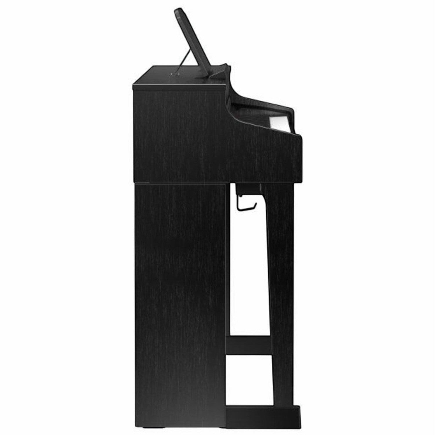 Đàn piano điện TÂN NHẠC CỤ Roland HP603 màu đen dáng console nhìn từ cạnh bên