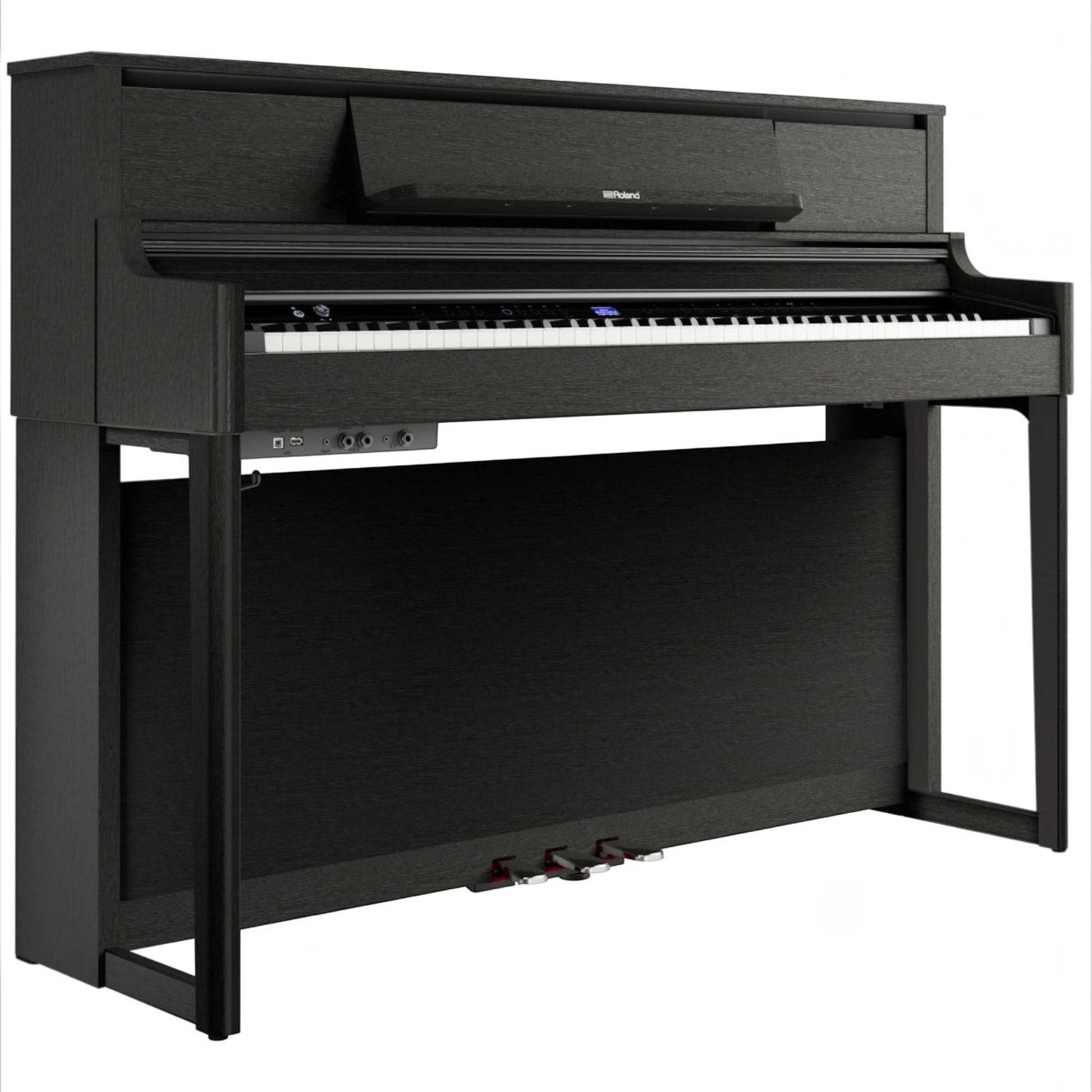 Đàn piano điện TÂN NHẠC CỤ Roland LX-5 màu đen than chì với thiết kế tủ đứng sang trọng và bàn phím PHA-50 cao cấp.