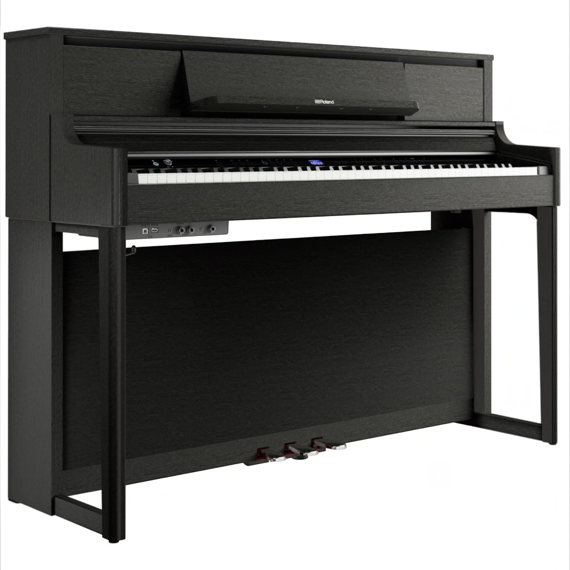 Đàn piano điện TÂN NHẠC CỤ Roland LX-5 màu đen than chì với thiết kế tủ đứng sang trọng và bàn phím PHA-50 cao cấp.