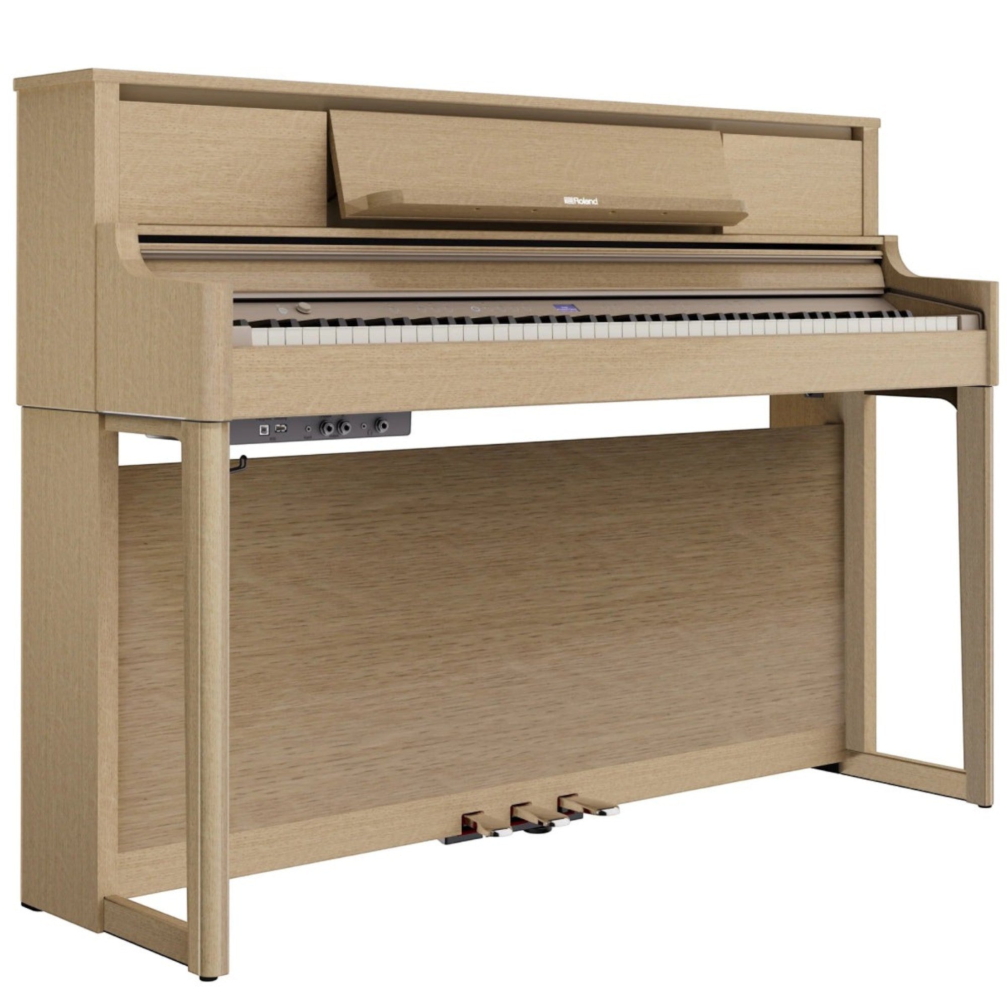 Đàn piano điện TÂN NHẠC CỤ Roland LX-5 màu gỗ sồi sáng với thiết kế tủ đứng hiện đại và bàn phím lai gỗ cao cấp