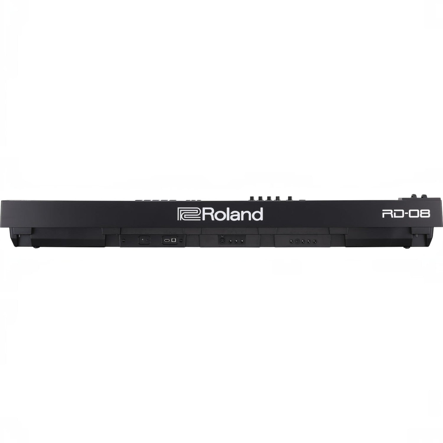 Bảng điều khiển phía sau của đàn piano điện Roland RD-08 tại TÂN NHẠC CỤ với các cổng kết nối chuyên dụng