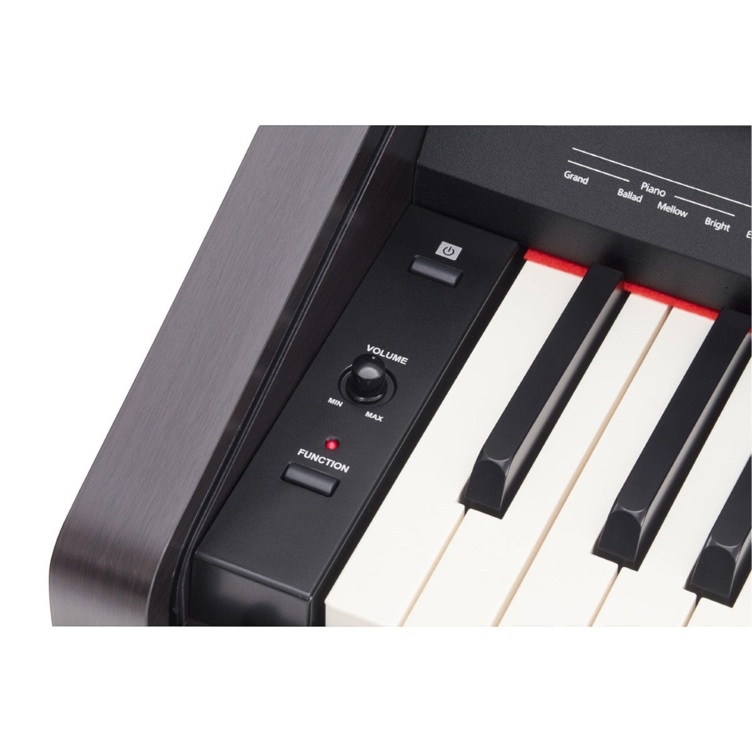 Bảng điều khiển âm lượng và phím chức năng trên đàn piano điện TÂN NHẠC CỤ Roland RP30 màu gỗ hồng