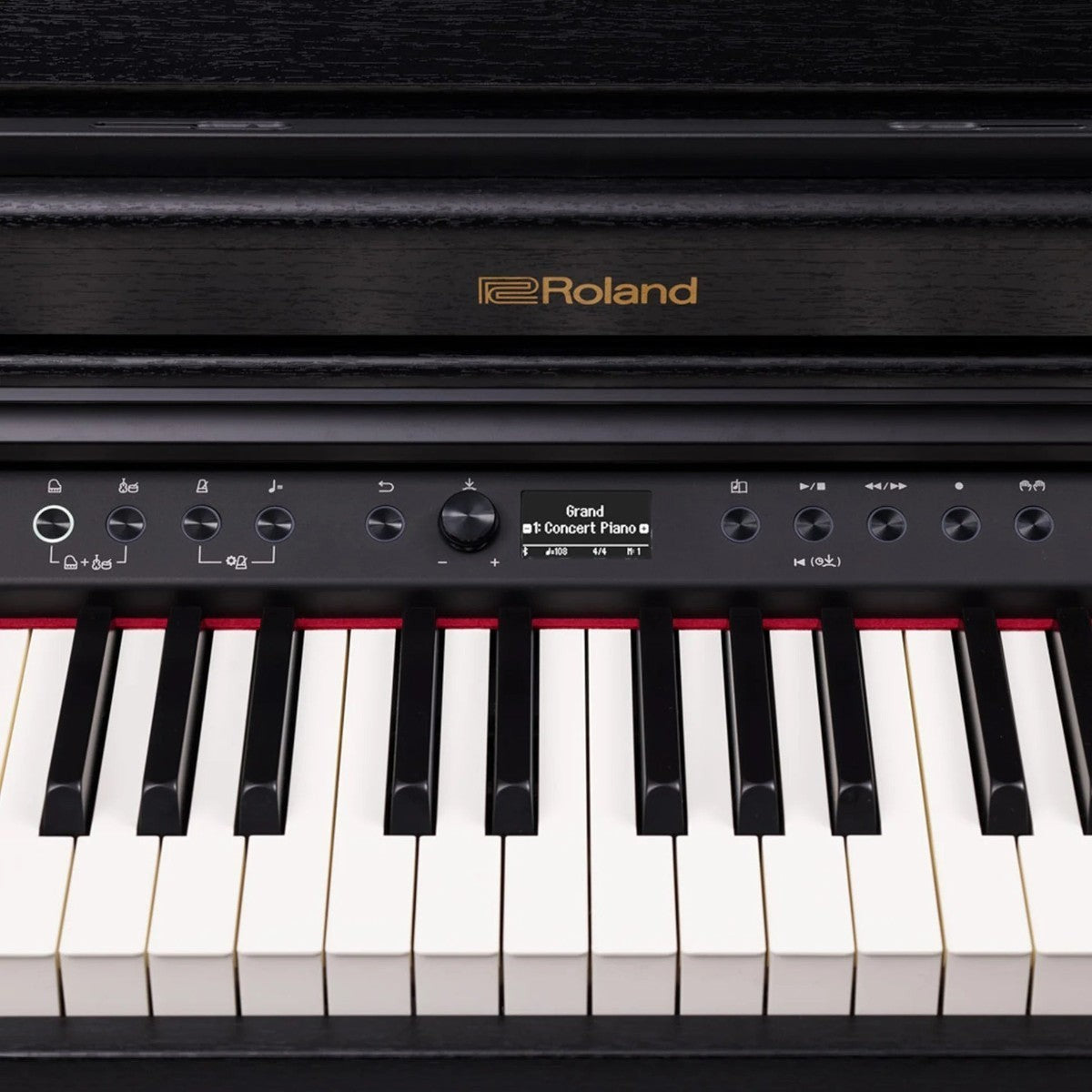 Bàn phím và bảng điều khiển đàn piano điện TÂN NHẠC CỤ Roland RP701 màu đen với màn hình hiển thị sắc nét