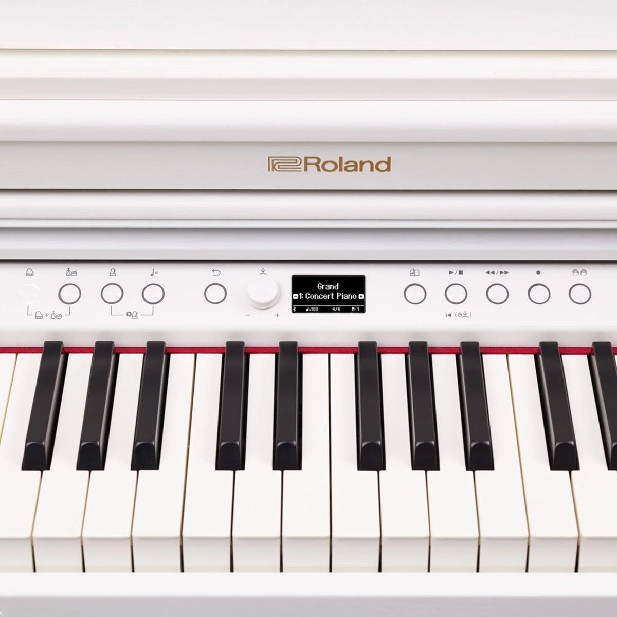 Bảng điều khiển và bàn phím trắng của đàn piano điện Roland RP701 tại TÂN NHẠC CỤ