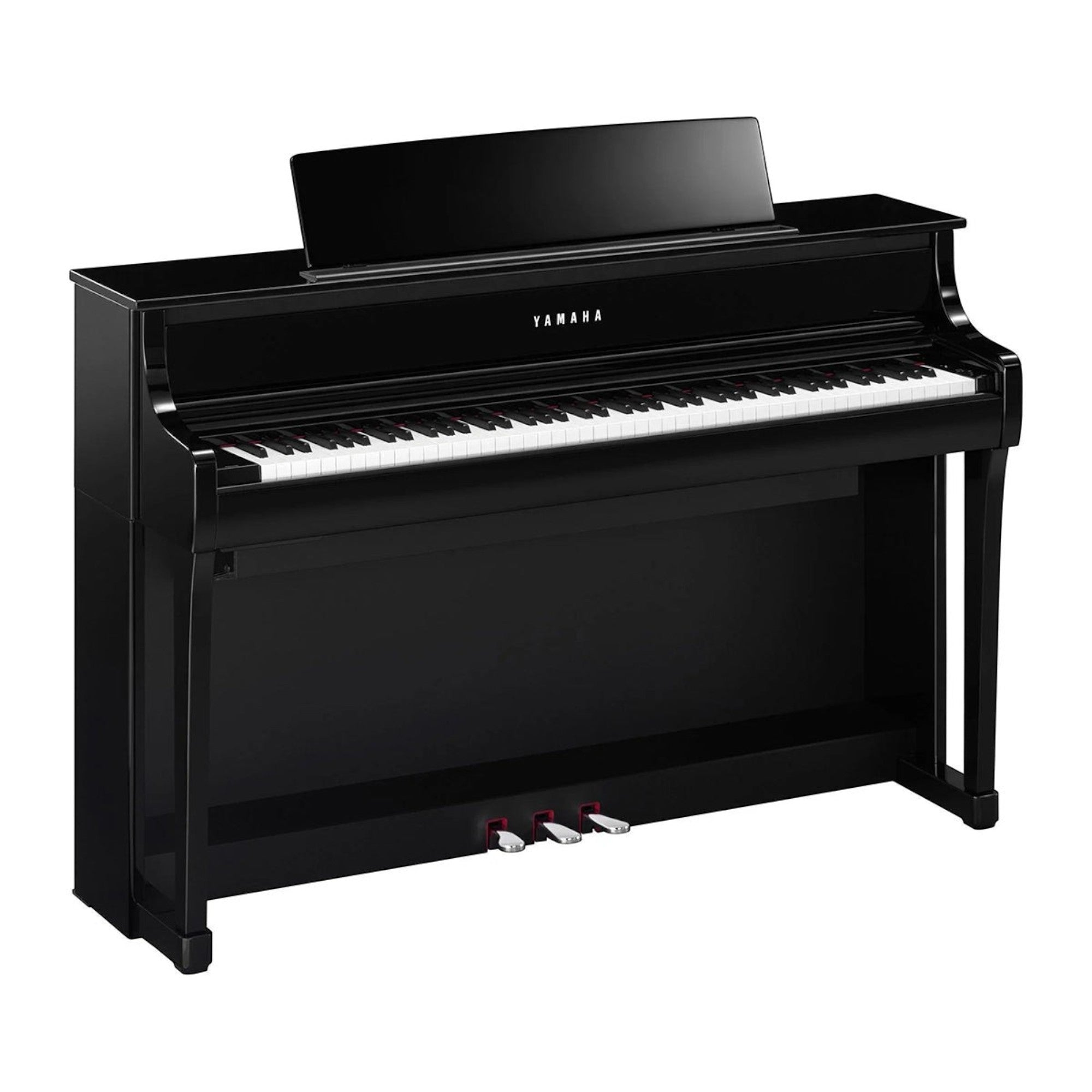 Đàn piano điện TÂN NHẠC CỤ Yamaha CLP-875 màu đen bóng với bàn phím gỗ GrandTouch cao cấp và thiết kế tủ đứng sang trọng