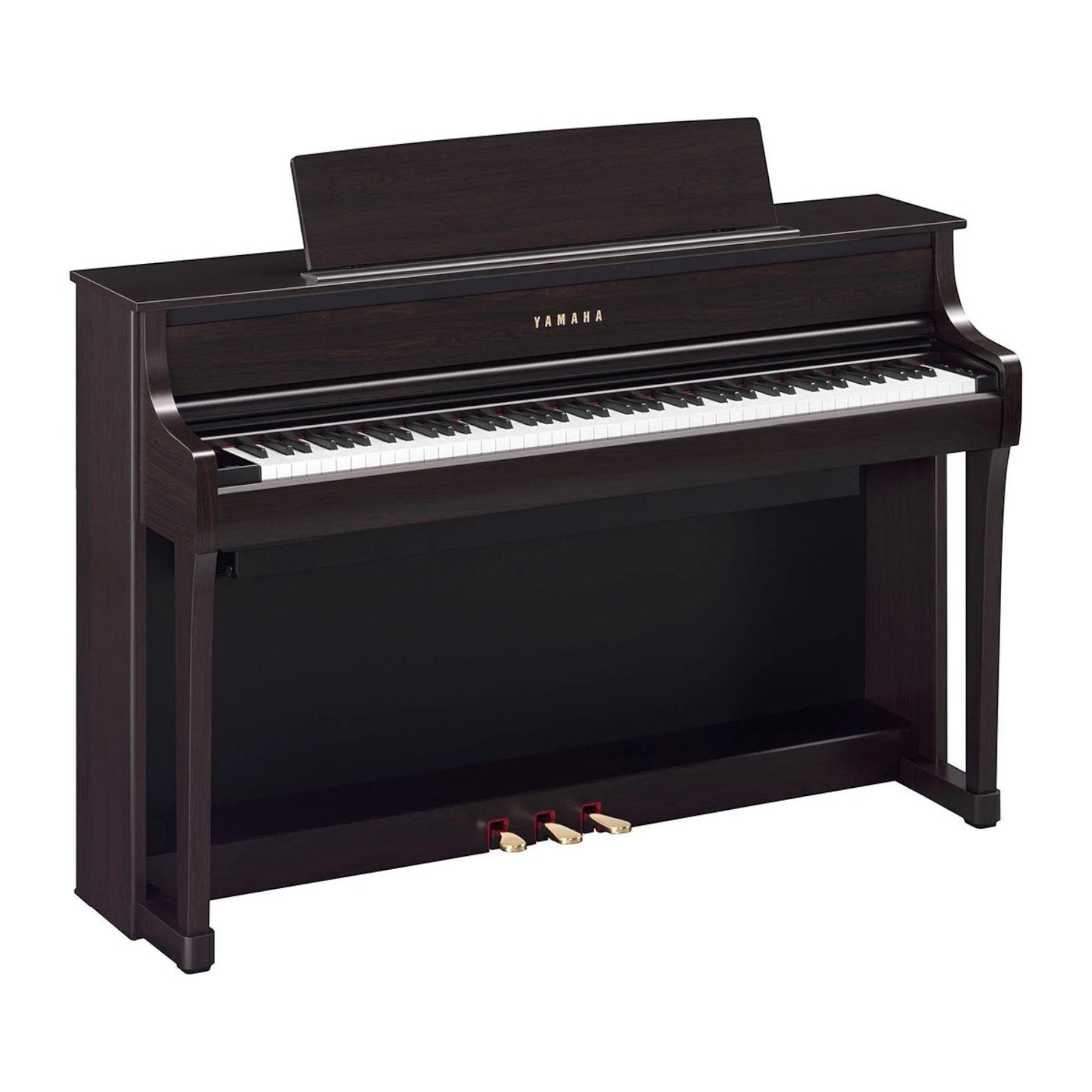 Đàn piano điện TÂN NHẠC CỤ Yamaha CLP-875 màu nâu gỗ sang trọng với bàn phím gỗ GrandTouch và thiết kế tủ đứng