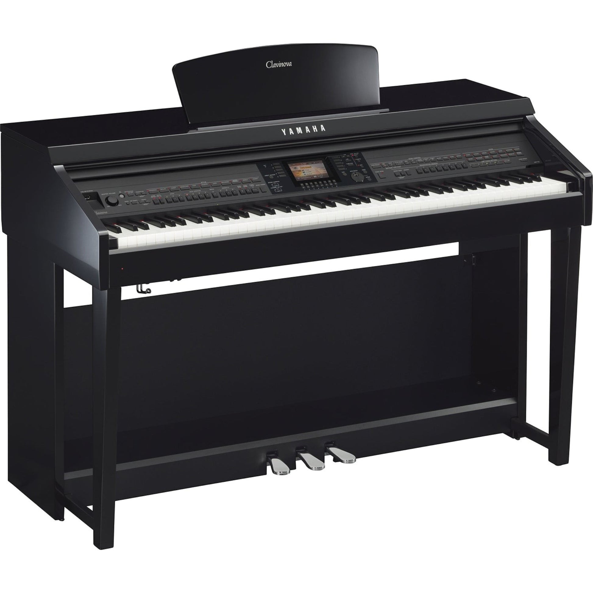 Đàn piano điện đa năng TÂN NHẠC CỤ Yamaha CVP-701 màu đen với màn hình màu và bàn phím búa GH3X