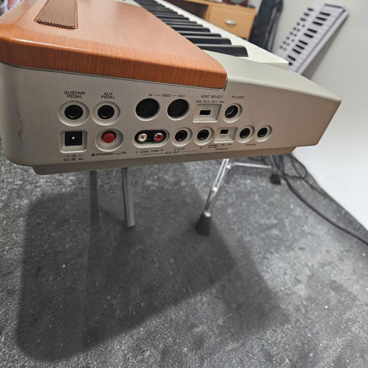 Bảng điều khiển cổng kết nối phía sau đàn piano điện TÂN NHẠC CỤ Yamaha P120S màu bạc