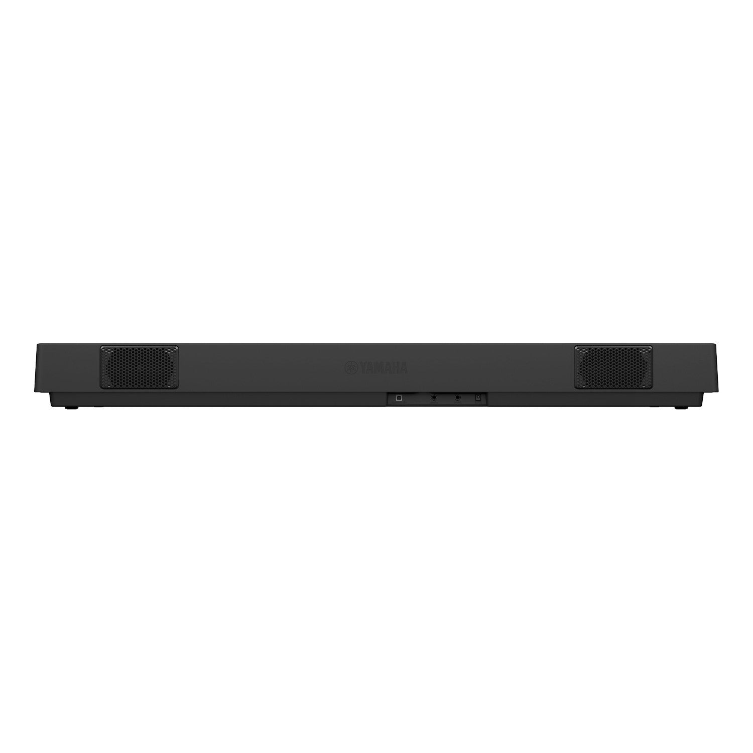 Mặt sau đàn piano điện Tân Nhạc Cụ Yamaha P-143 màu đen với hệ thống loa và các cổng kết nối