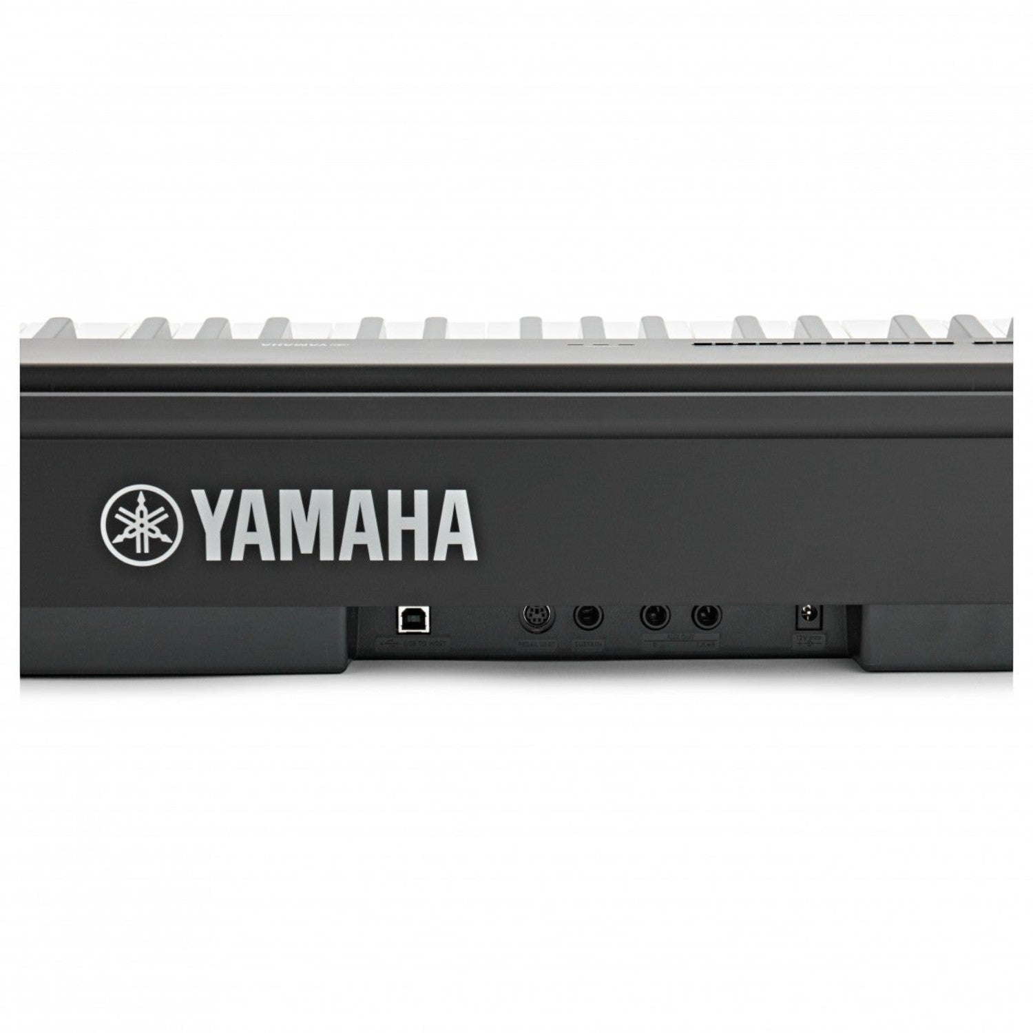 Mặt sau đàn piano điện Yamaha P-225 với các cổng kết nối tại Tân Nhạc Cụ