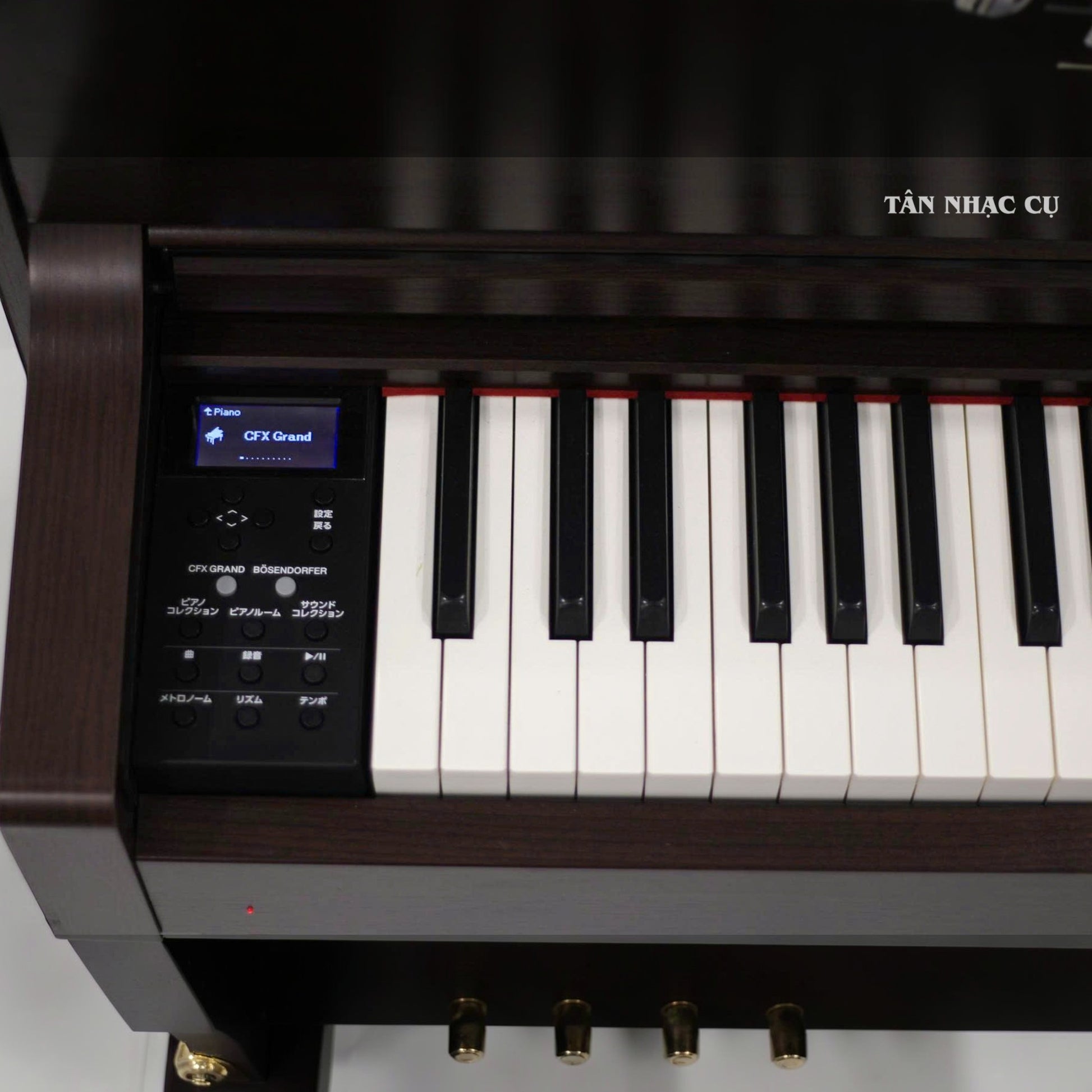 Bảng điều khiển và bàn phím đàn piano điện TÂN NHẠC CỤ Yamaha SCLP6350 màu nâu gỗ sang trọng