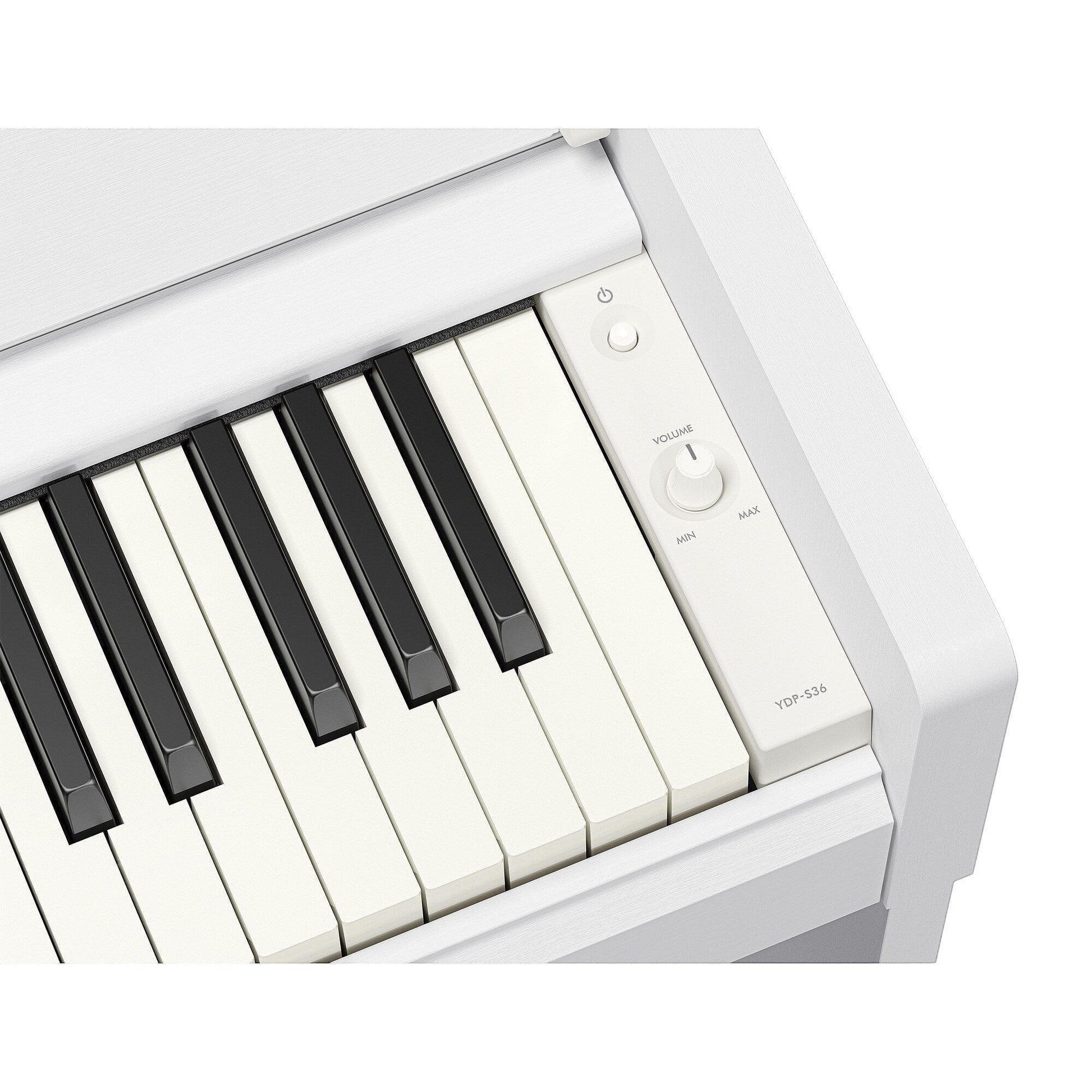 Bàn phím và bảng điều khiển màu trắng của đàn piano điện Yamaha YDP-S36 tại TÂN NHẠC CỤ