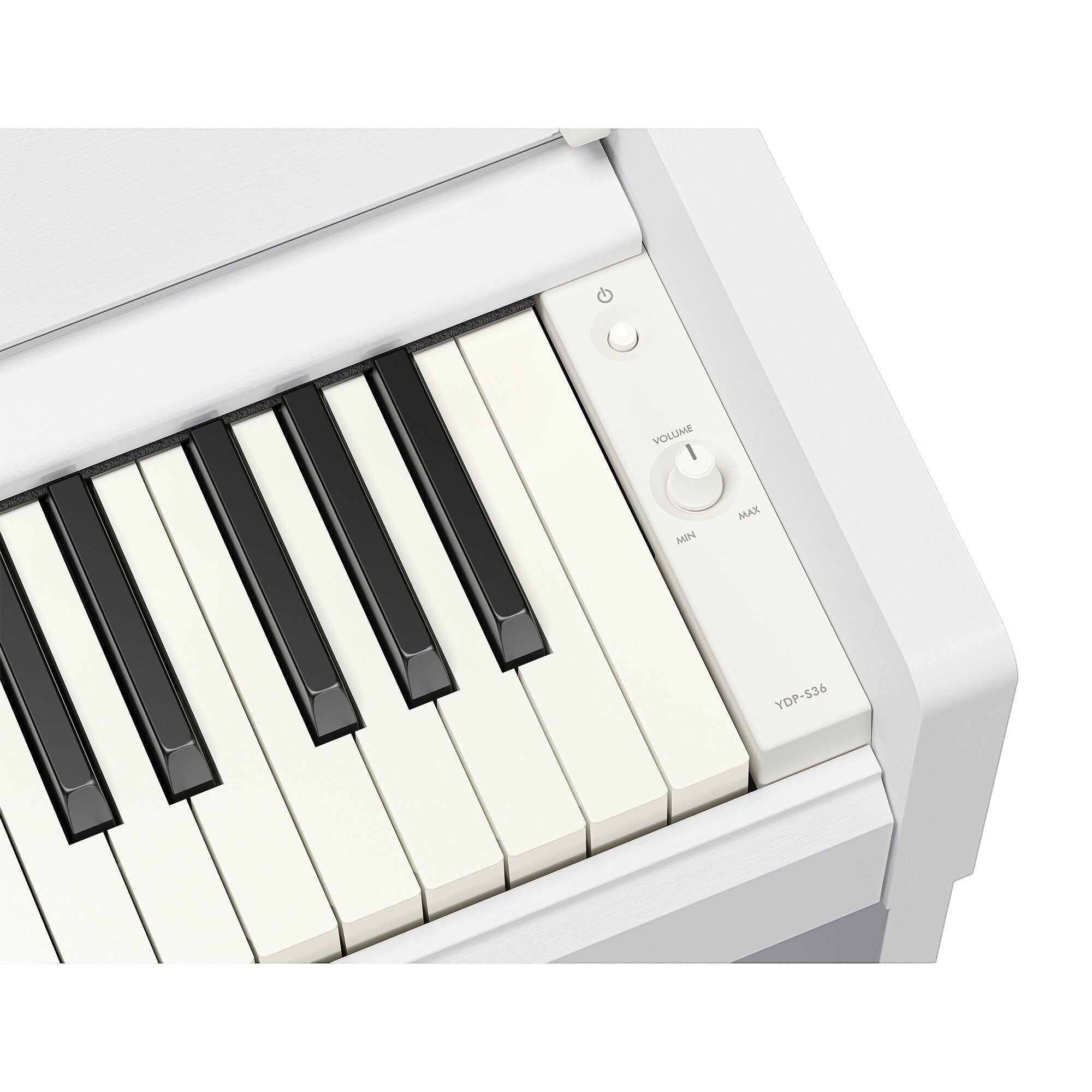 Bàn phím và bảng điều khiển màu trắng của đàn piano điện Yamaha YDP-S36 tại TÂN NHẠC CỤ