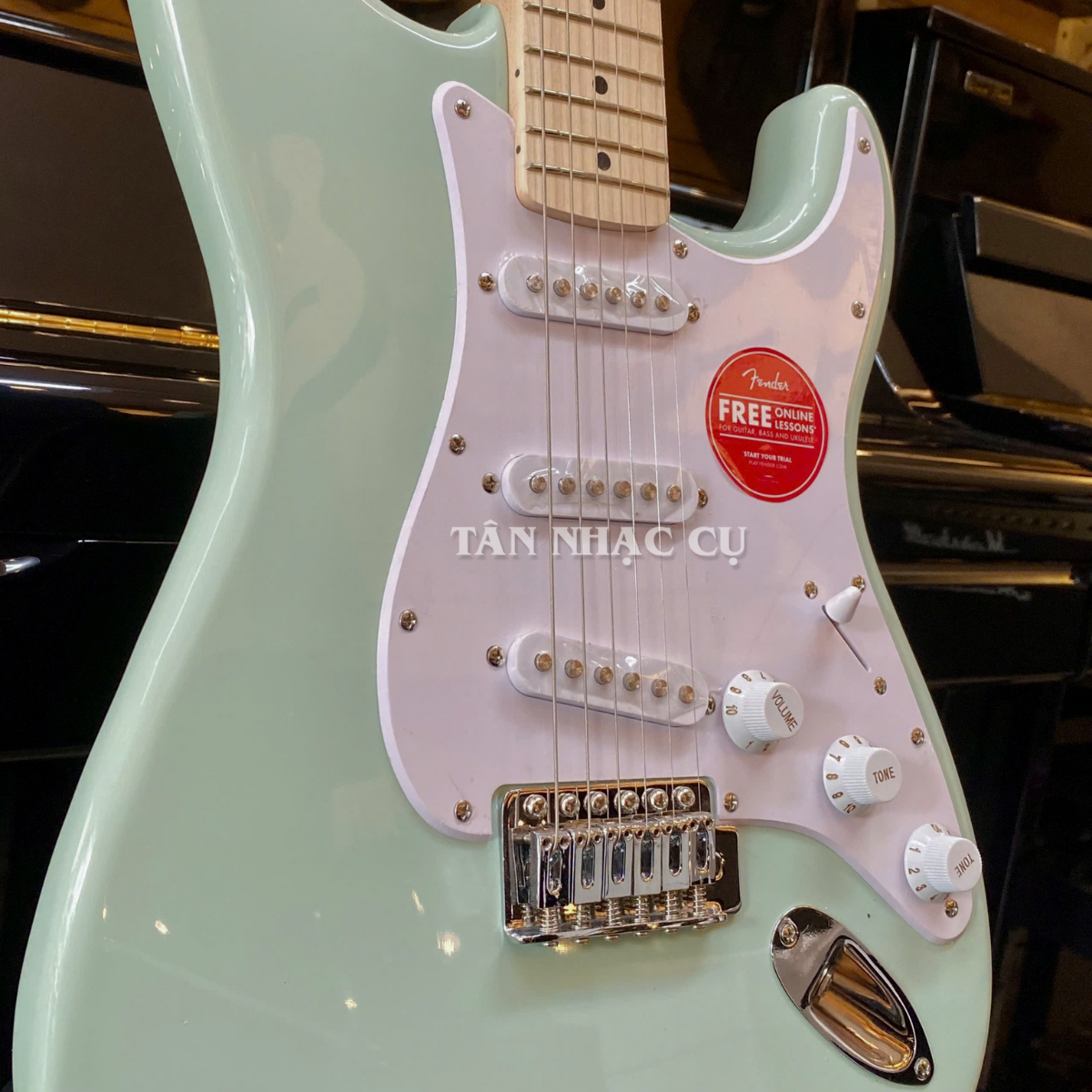 Đàn Guitar Điện Squier FSR Sonic Strat Maple Surf Green #0373152557
