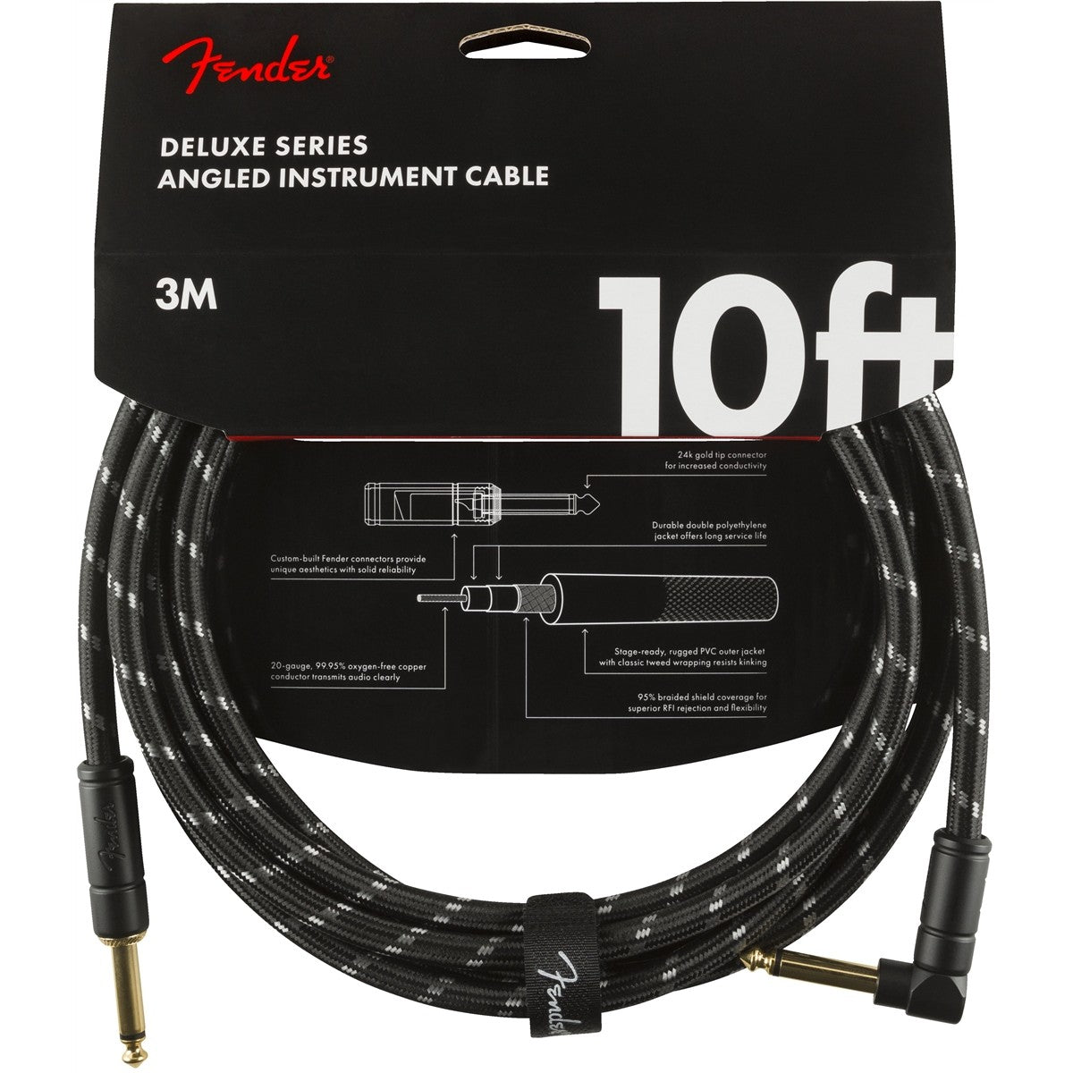 Dây Cáp Kết Nối Fender Deluxe Series Instrument Cable, Tweed - Việt Music