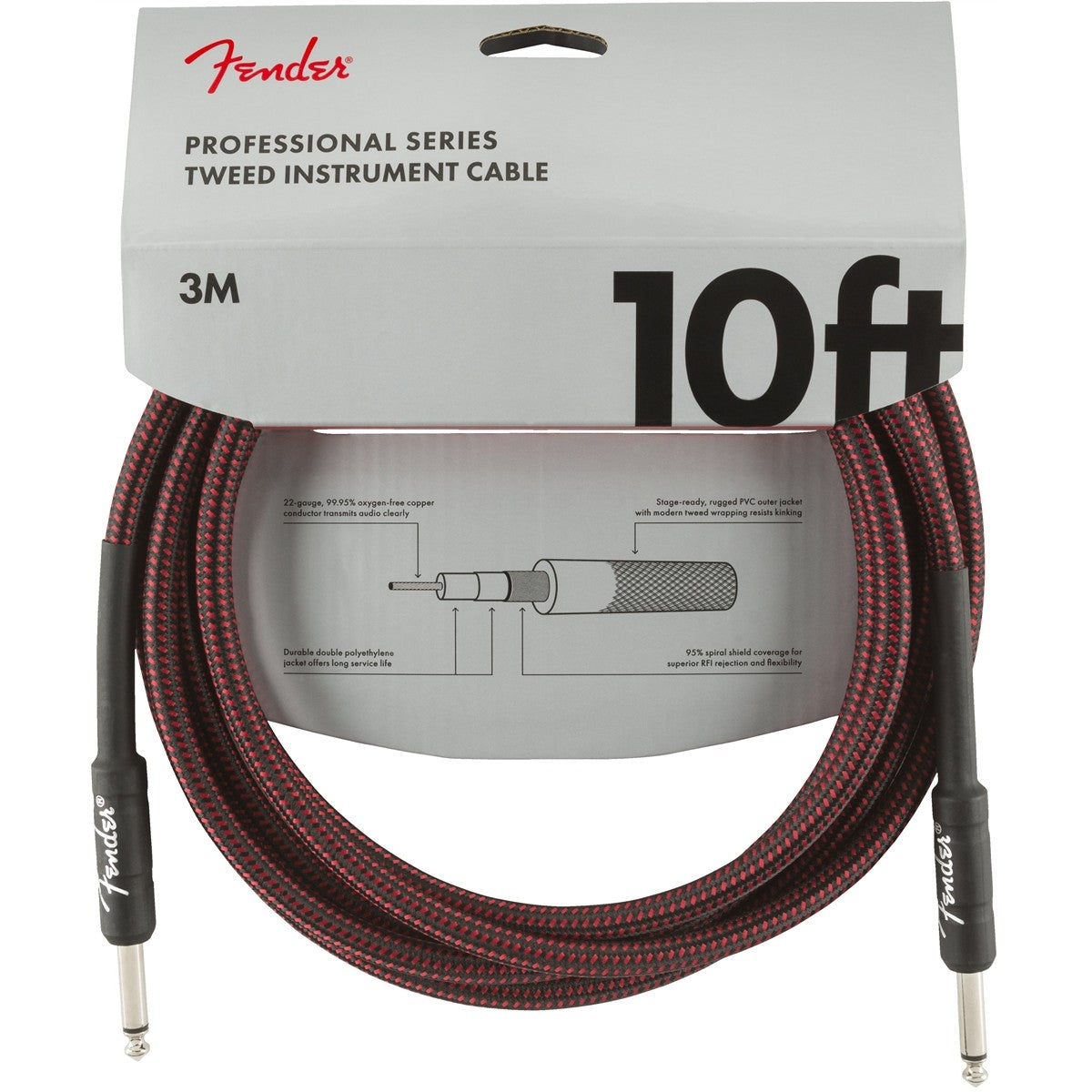 Dây Cáp Kết Nối Fender Professional Series Instrument Cable, Tweed - Việt Music