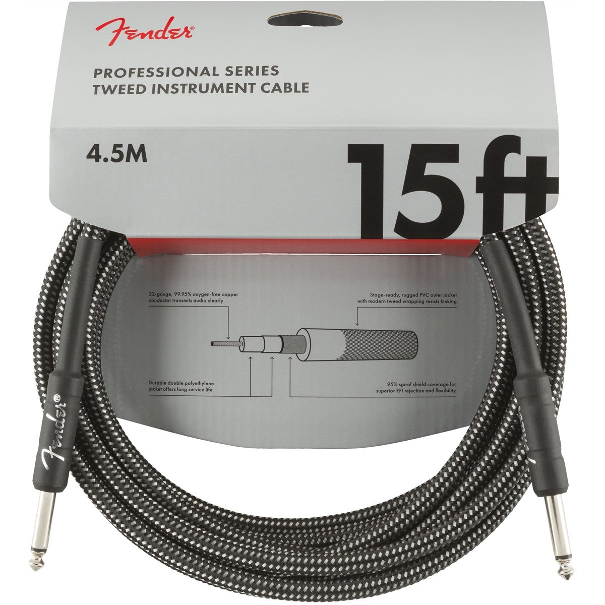 Dây Cáp Kết Nối Fender Professional Series Instrument Cable, Tweed - Việt Music