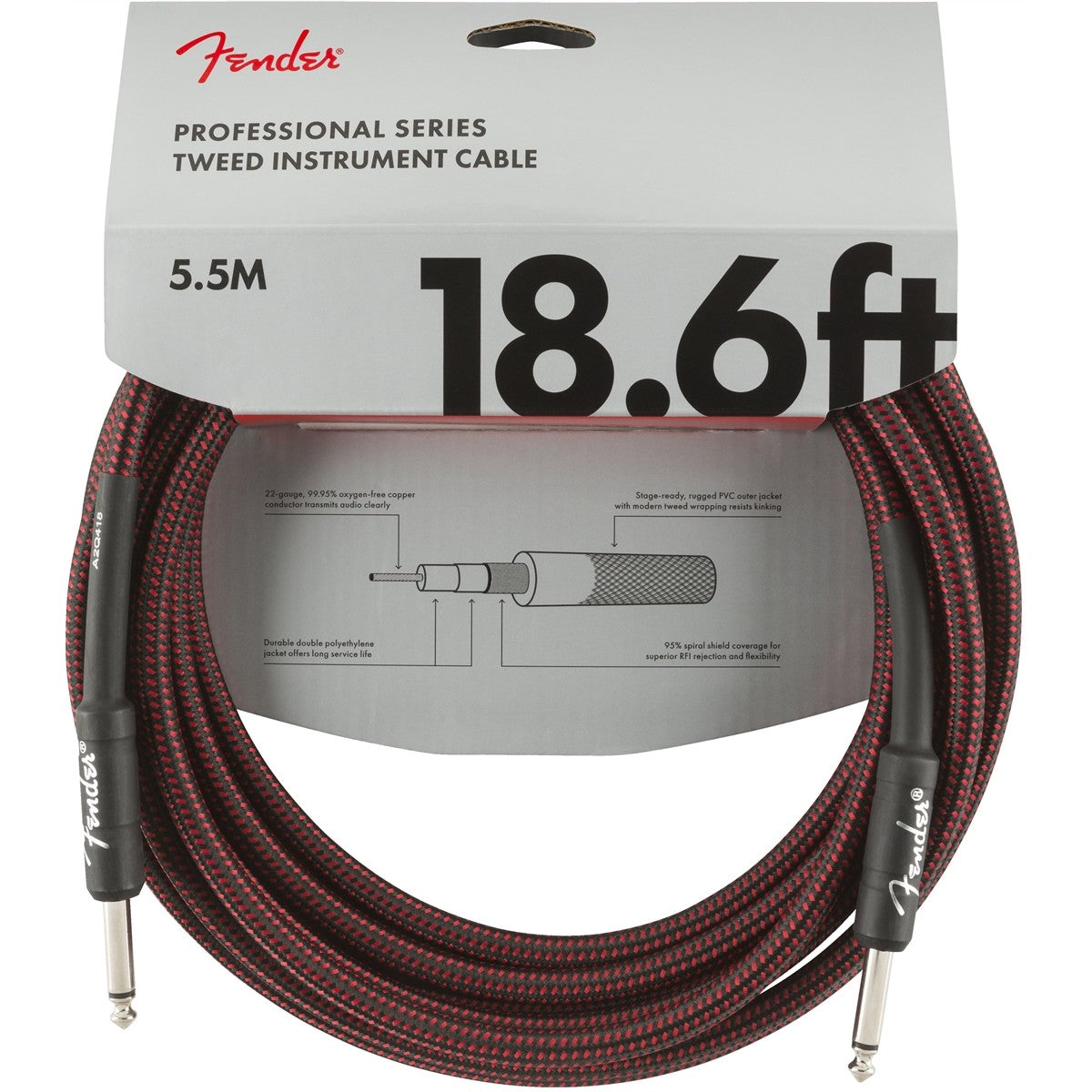 Dây Cáp Kết Nối Fender Professional Series Instrument Cable, Tweed - Việt Music