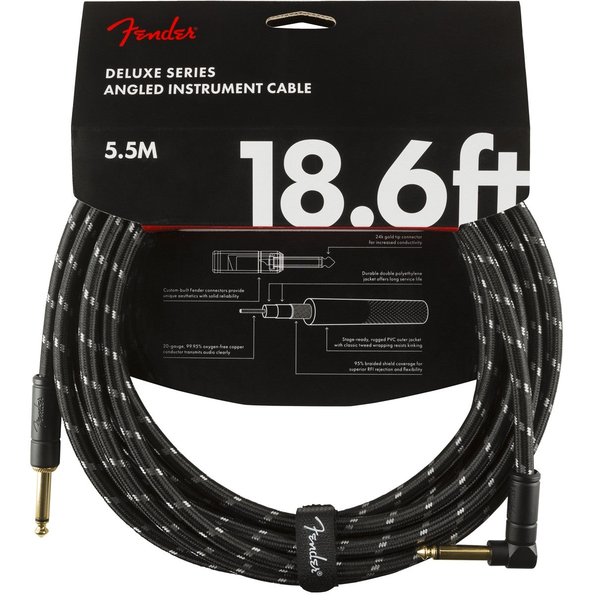 Dây Cáp Kết Nối Fender Deluxe Series Instrument Cable, Tweed - Việt Music