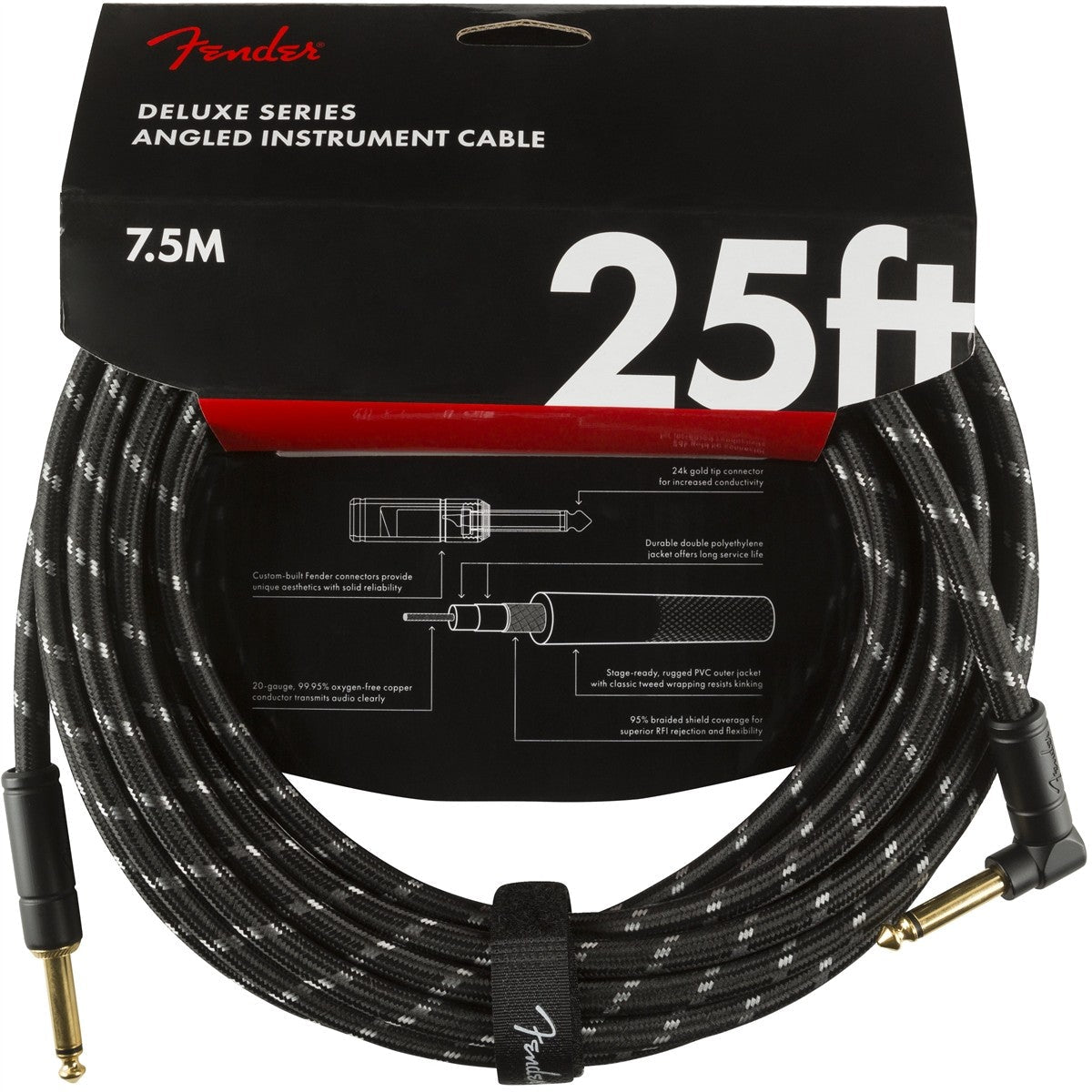 Dây Cáp Kết Nối Fender Deluxe Series Instrument Cable, Tweed - Việt Music