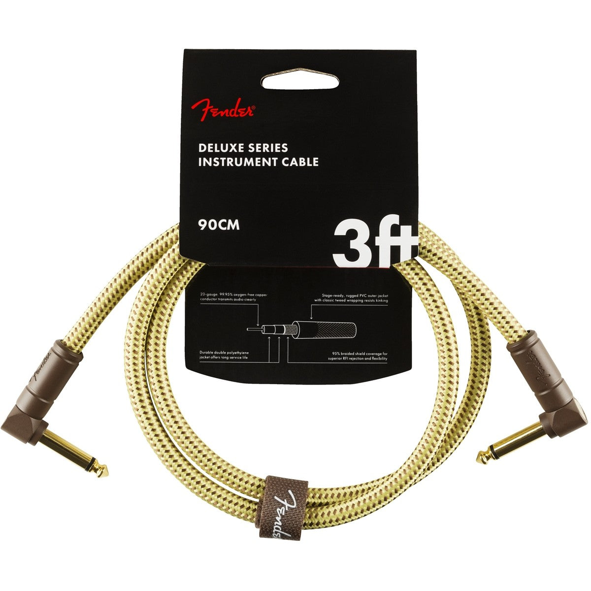 Dây Cáp Kết Nối Fender Deluxe Series Instrument Cable, Tweed - Việt Music