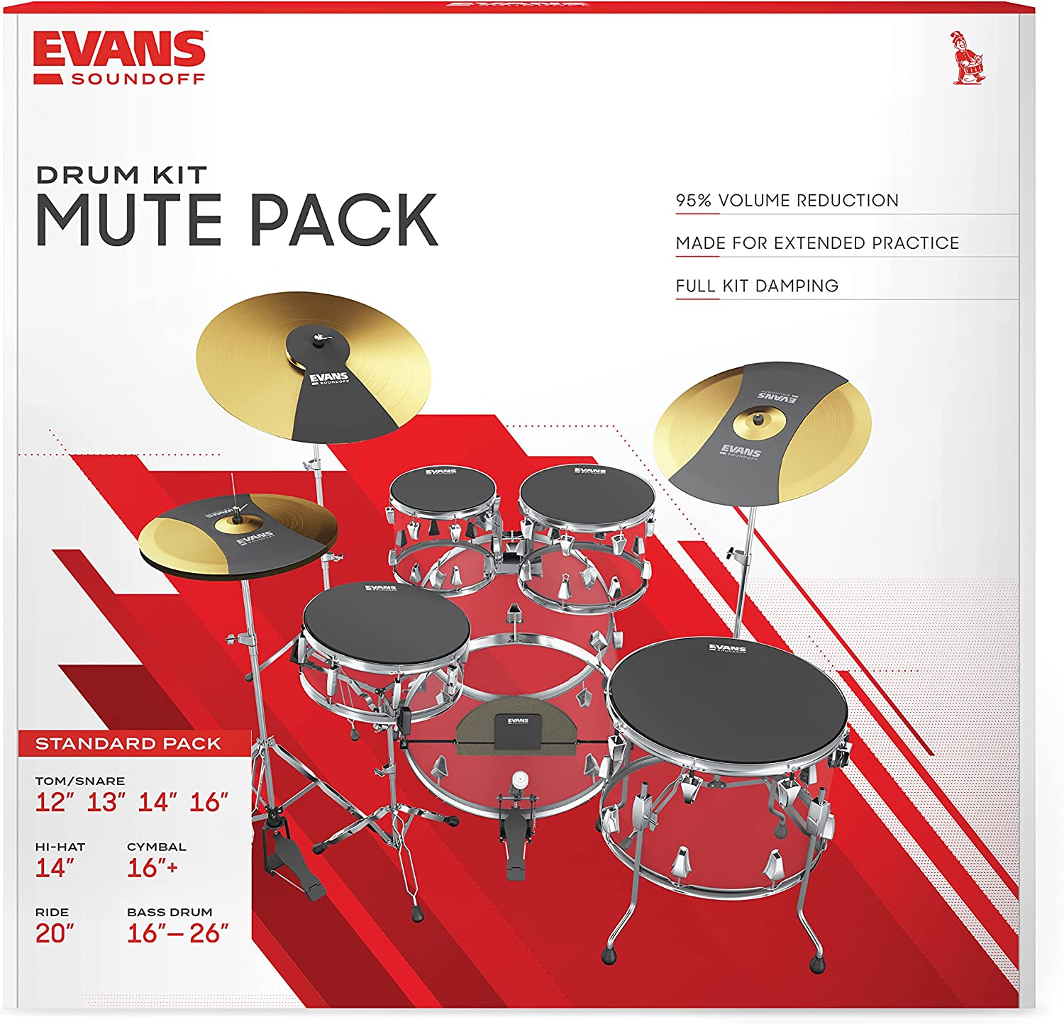 Tiêu Âm Trống Evans SO-SETSTD SoundOff Mute Standard Pack-Việt Music