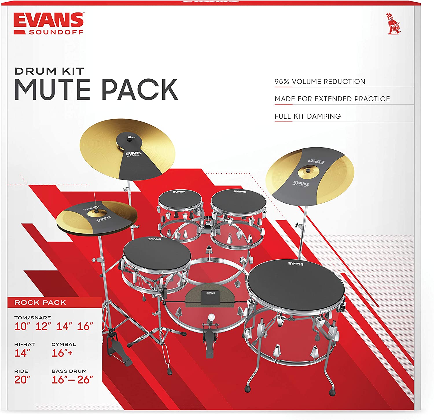 Tiêu Âm Trống Evans SO-SETROCK SoundOff Mute Rock Pack-Việt Music