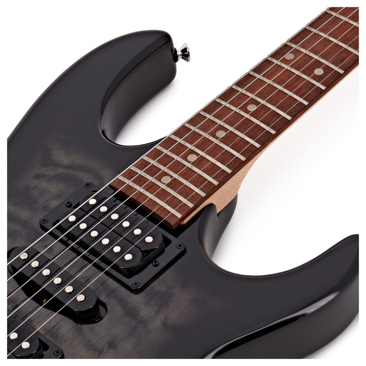 Đàn Guitar Điện Ibanez GIO GRX70QA, Transparent Black Burst