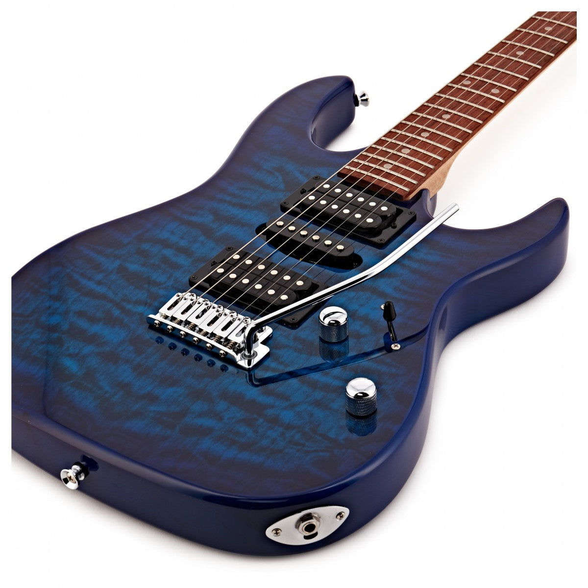 Đàn Guitar Điện Ibanez GIO GRX70QA, Transparent Blue Burst