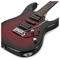 Đàn Guitar Điện Ibanez GIO GRX70QA, Transparent Red Burst