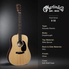 Đàn Guitar Martin Road Series D-13E Ziricote Acoustic w/Bag - Việt Music