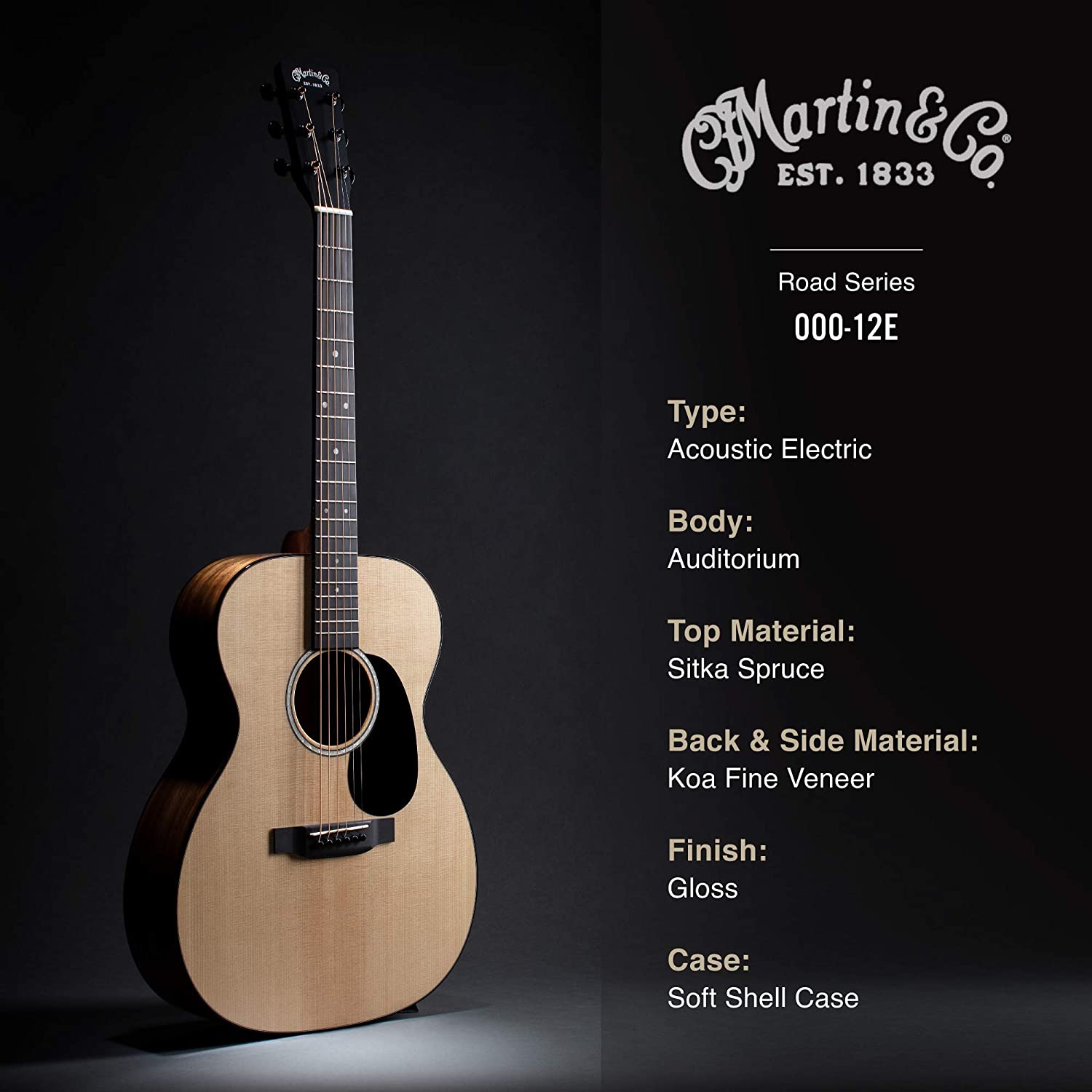 Đàn Guitar Martin Road Series 000-12E Koa Acoustic w/Bag - Việt Music