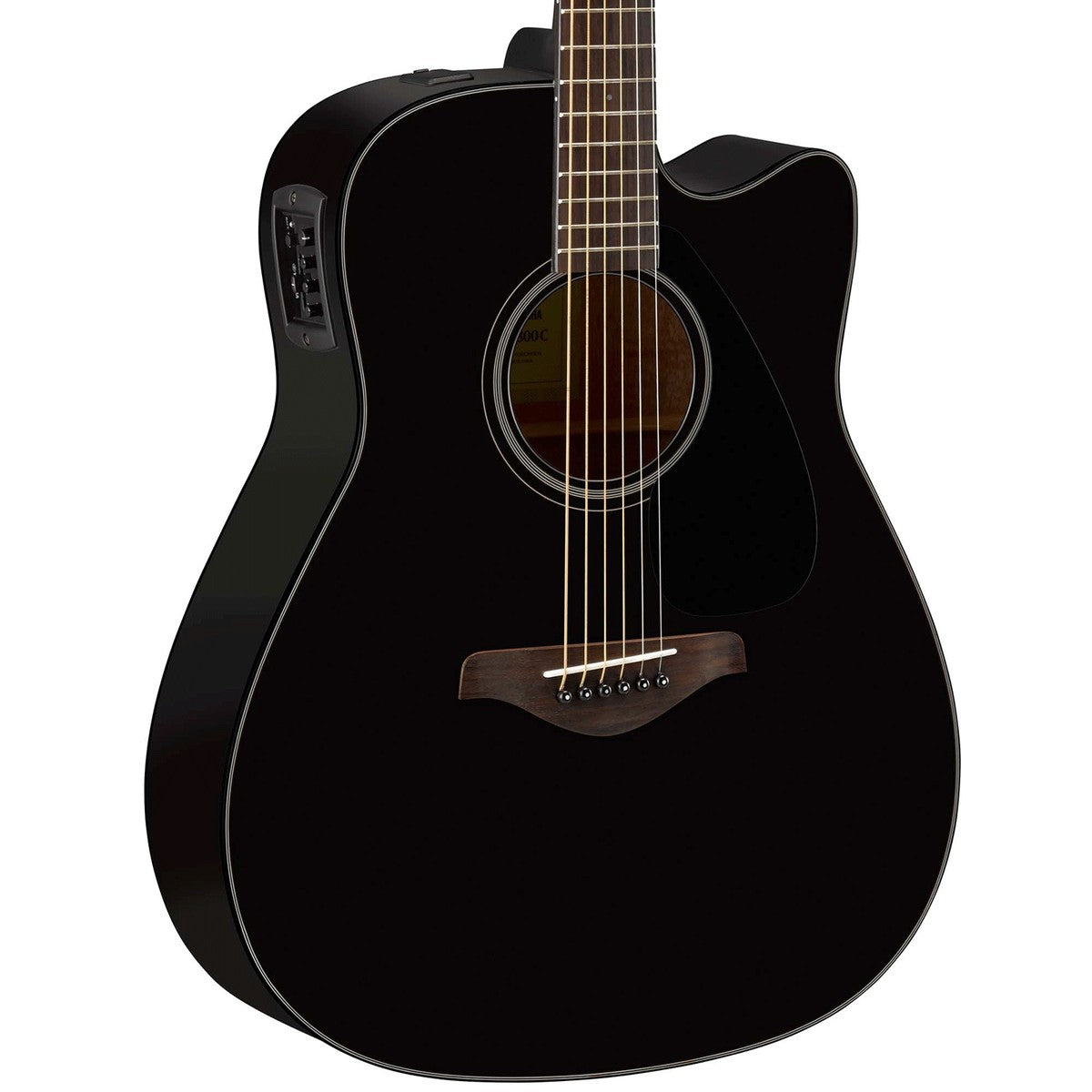  Guitar Yamaha FGX800C Acoustic Black