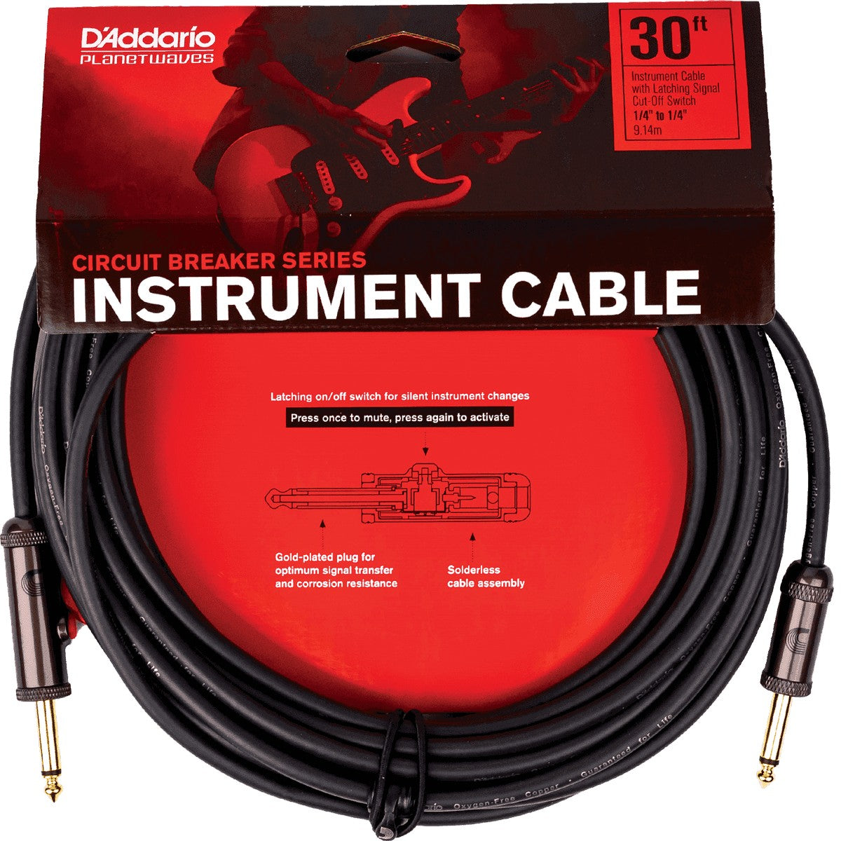 Dây Cáp Kết Nối D'Addario Circuit Breaker Instrument Cable PW-AGL-Việt Music