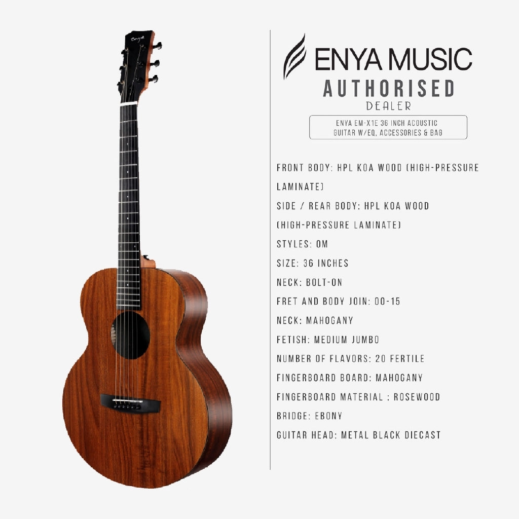 Đàn Guitar Acoustic Enya EM-X1 EQ - Việt Music