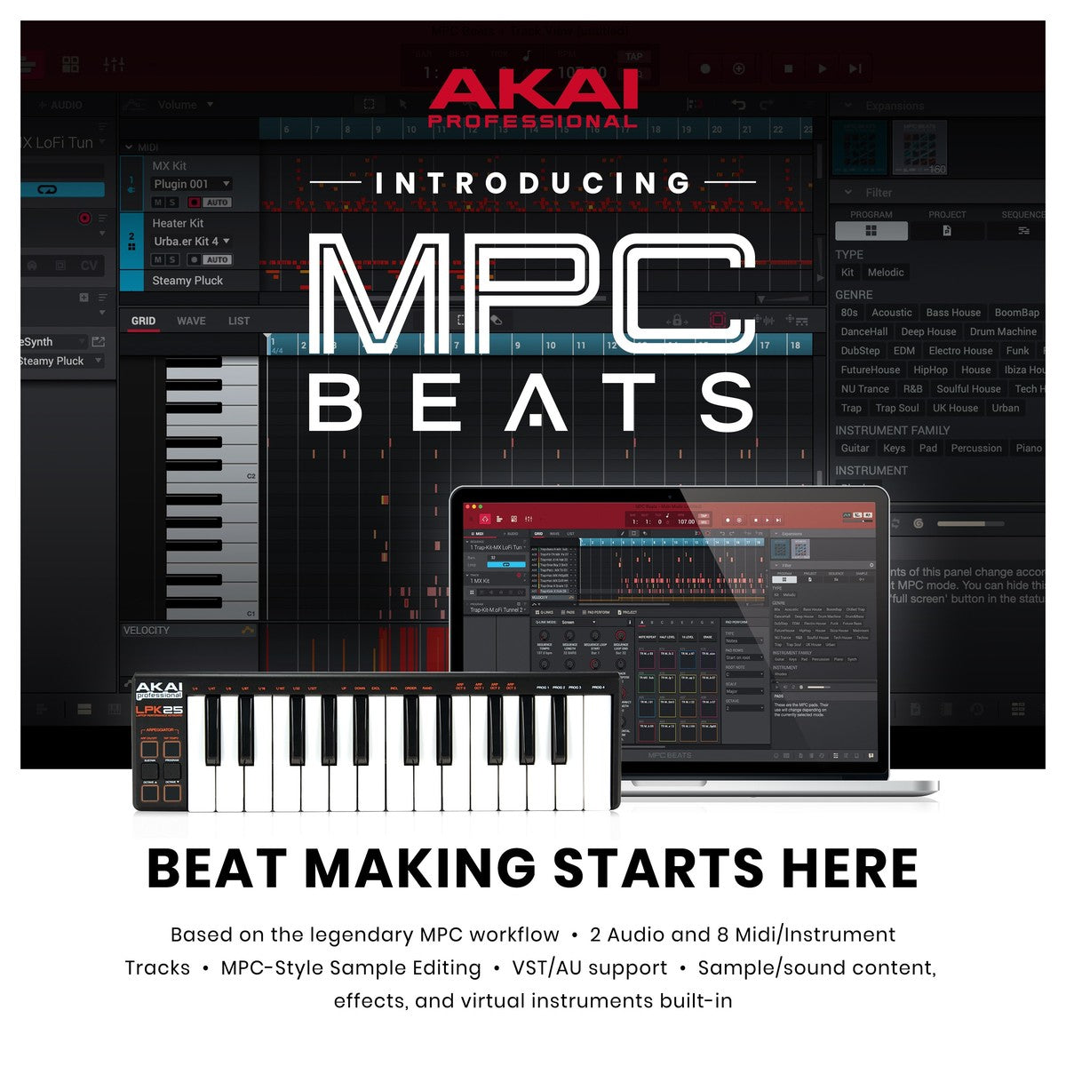MIDI Keyboard Controller Akai LPK25 - Việt Music