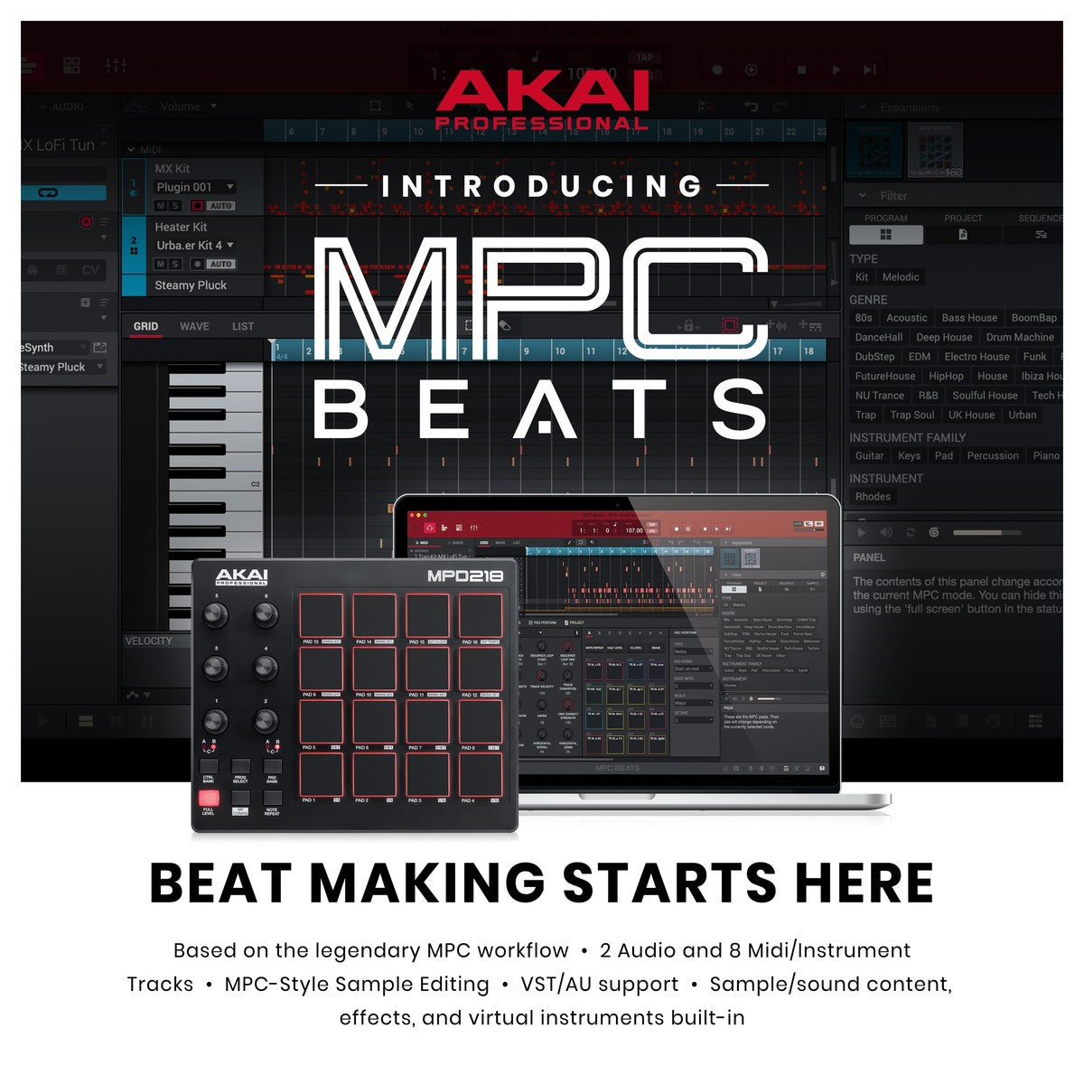 MIDI Pad Controller Akai MPD 218 - Việt Music